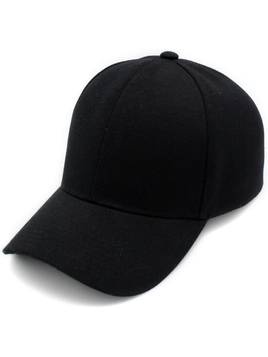 Unisex Black Baseball Toggle Cap Classic Imported Adjustable Plain Hat main image 4